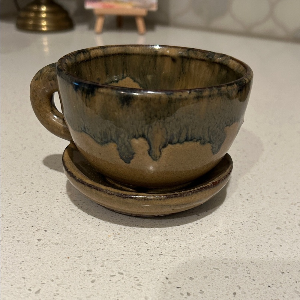 Handcrafted Ceramic Cup and Saucer